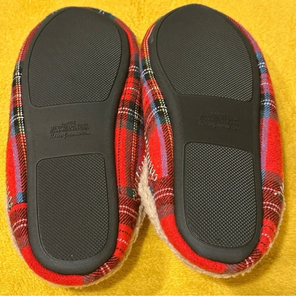 Papa Bear Red Plaid Slippers by Dearfoams. Matching Family Bear. Men’s  11-12 - Picture 3 of 5